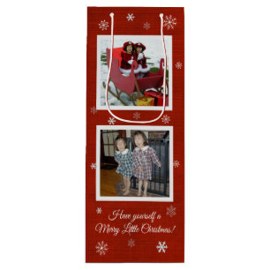 Snowflake Kisses Wine Gift Bag