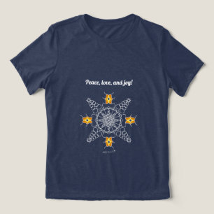 Snowflake kisses-winter muackS!!!-Editable text Tri-Blend Shirt