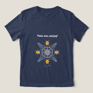 Snowflake kisses-winter muackS!!!-Editable text Tri-Blend Shirt