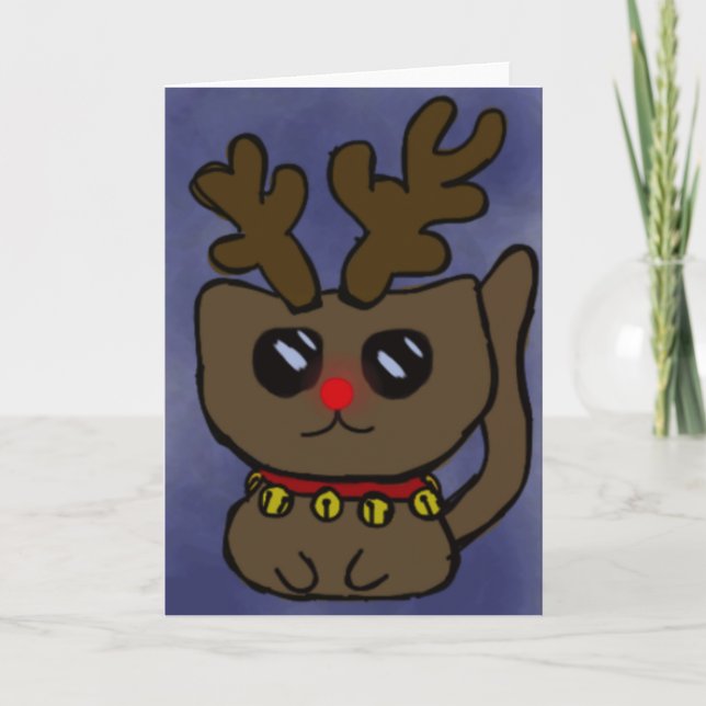 Snowflake Kitty Card (Front)