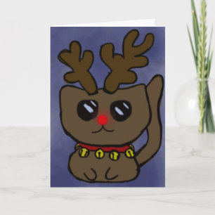 Snowflake Kitty Card