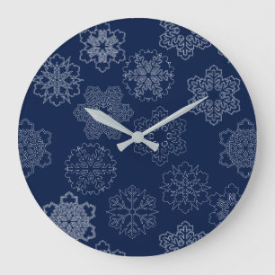 Snowflake Large Clock