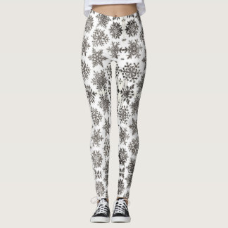 SNOWFLAKE LEGGINGS FOR WINTER AND CHRISTMAS