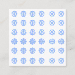 Snowflake Light Blue Winter Pattern Enclosure Card