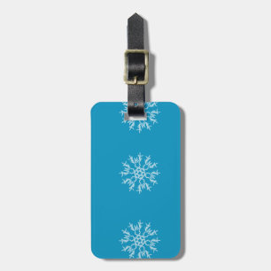 Snowflake Luggage Tag w/ leather strap