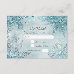 Snowflake Magic Winter Wonderland RSVP card