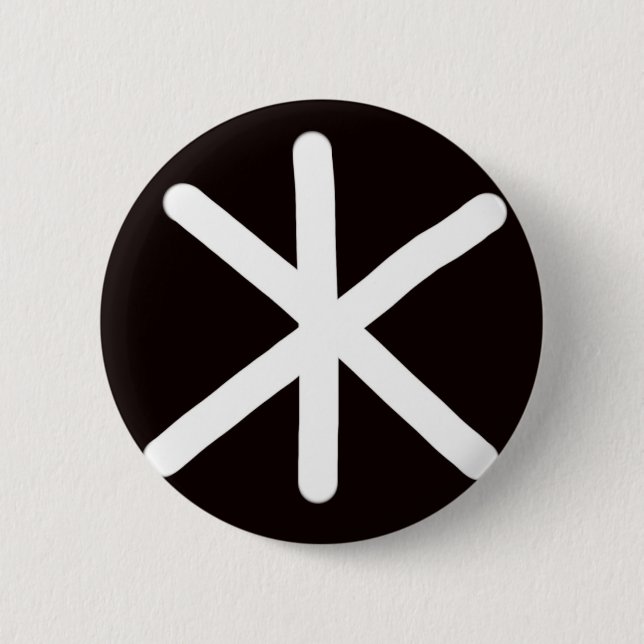 SNÖWFLAKE MAKER -  FLAKE - 002 2 INCH ROUND BUTTON (Front)