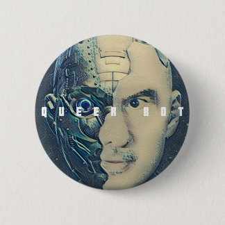 SNŐWFLAKE MAKER - QUEERBOT - BADGE 2 INCH ROUND BUTTON