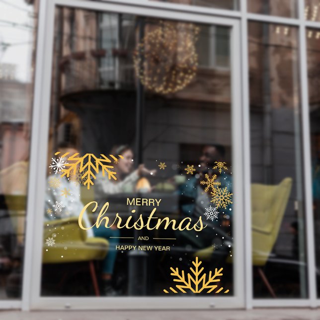 Snowflake Merry Christmas NewYear Business Holiday Window Cling (Snowflake Merry Christmas NewYear Business Holiday Window Cling)