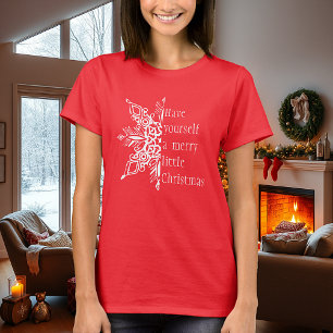 Snowflake Merry little Christmas (or customize) T-Shirt
