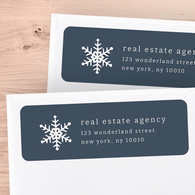 Snowflake moderne Adresse d'entreprise de l'immobi (Créateur téléchargé)