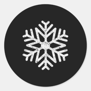 Snowflake New Awesome Cool Humor And Sarcastic Fun Classic Round Sticker