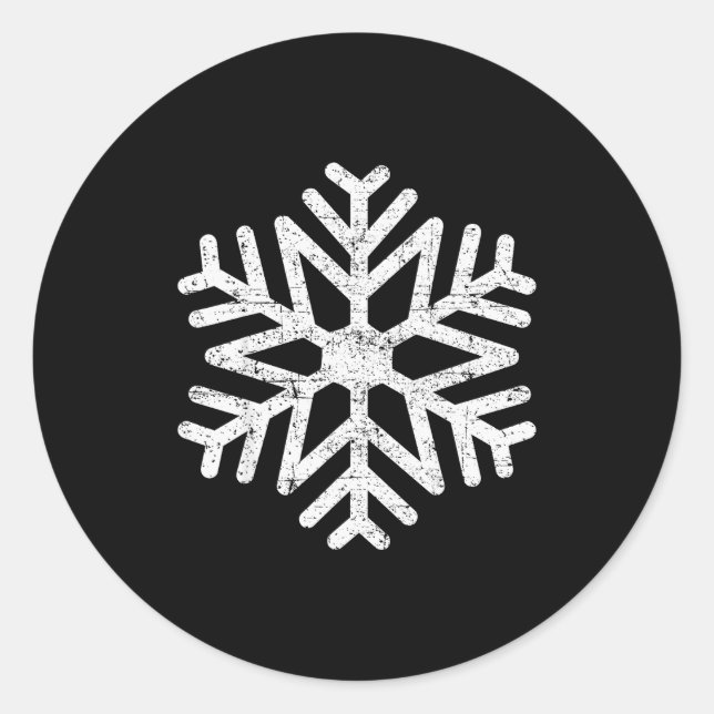 Snowflake New Awesome Cool Humor And Sarcastic Fun Classic Round Sticker (Front)