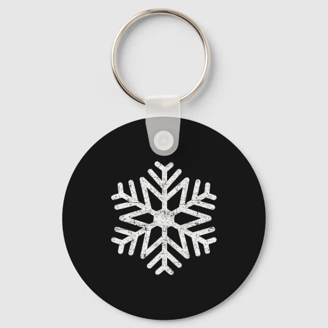 Snowflake New Awesome Cool Humor And Sarcastic Fun Keychain (Front)
