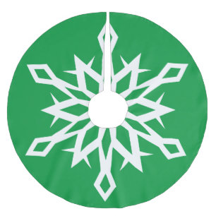 Snowflake No. 3 Brushed Polyester Tree Skirt