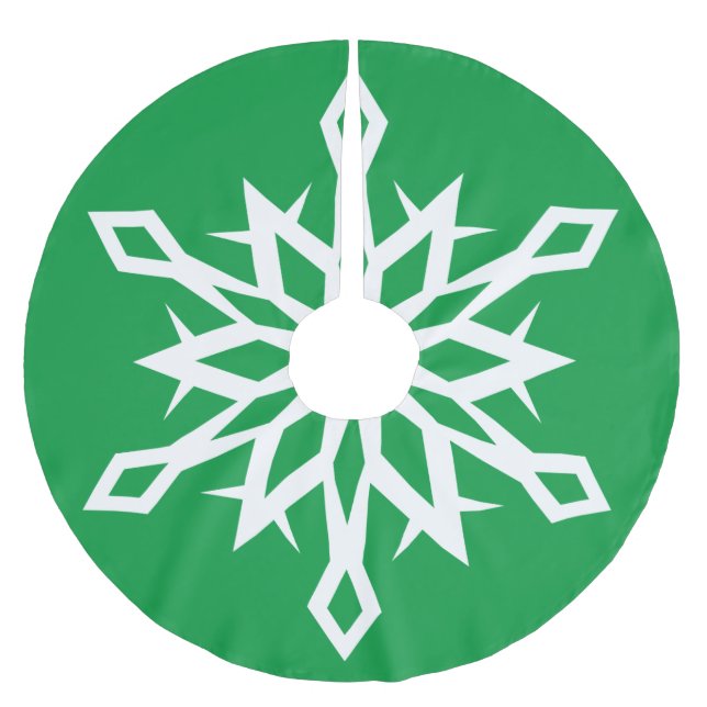 Snowflake No. 3 Brushed Polyester Tree Skirt (Front)