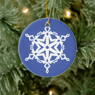 Snowflake No 4 Ceramic Ornament
