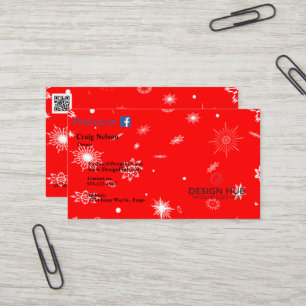 Snowflake Noël professionnel carte de visite
