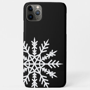Snowflake on black iPhone Case