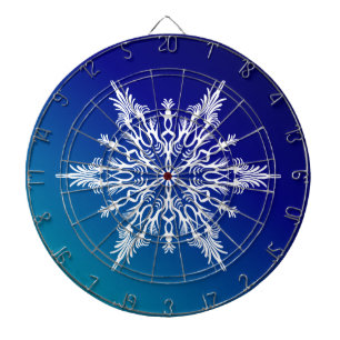 SNOWFLAKE  on Blue Dartboard