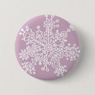 Snowflake (on Light Purple) 2 Inch Round Button