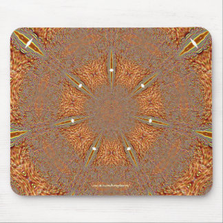 Snowflake Orange Glow Mousepad