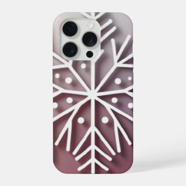 Snowflake Ornament Icon – Winter Holiday Design  iPhone Case (Back)