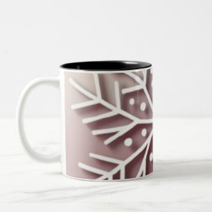 Snowflake Ornament Icon – Winter Holiday Design  Two-Tone Coffee Mug