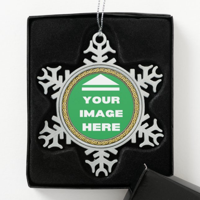 Snowflake Ornament Personalized - Add Image / Text (Box)