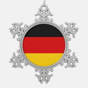 Snowflake Ornament with Germany Flag