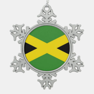 Snowflake Ornament with Jamaica Flag