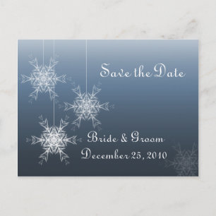 Snowflake Ornaments Postcard - Save the Date