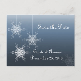 Snowflake Ornaments Postcard - Save the Date