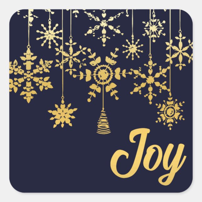 Snowflake Ornaments Square Sticker (Front)