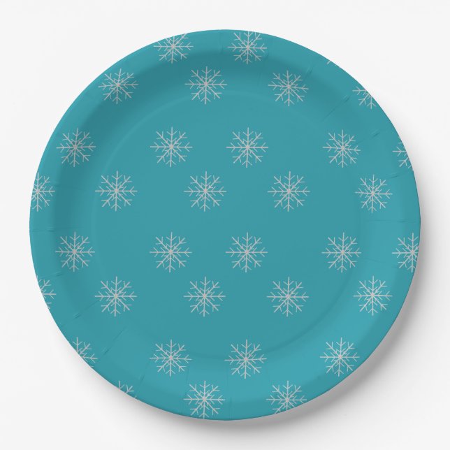 Snowflake  paper plate (Front)