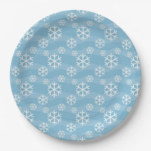 snowflake paper plates