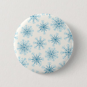 Snowflake pattern 2 inch round button