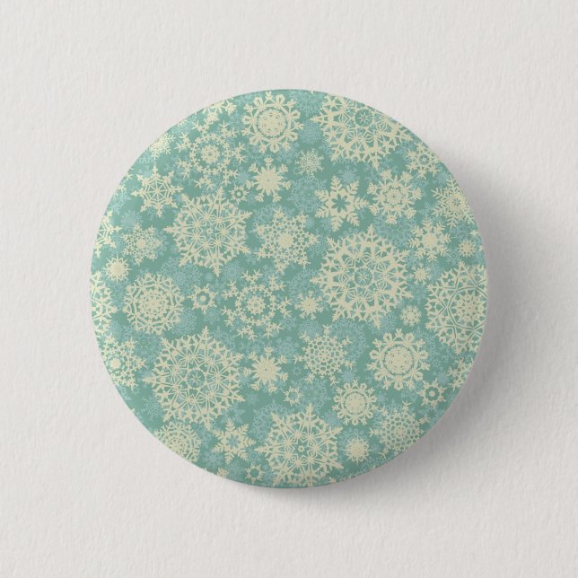 Snowflake pattern	 2 inch round button (Front)