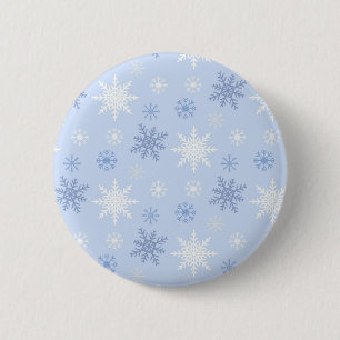 Snowflake pattern 2 inch round button