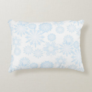 Snowflake pattern accent pillow