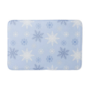 Snowflake pattern	 bath mat