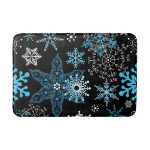 Snowflake pattern	 bath mat