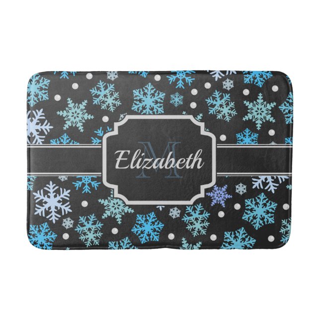 Snowflake Pattern Bath Mat (Front)