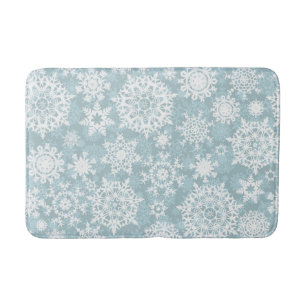 Snowflake pattern bath mat