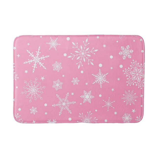 Snowflake pattern	 bath mat (Front)