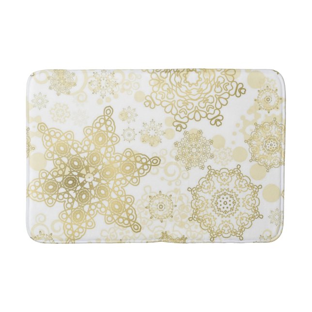 Snowflake pattern	 bath mat (Front)