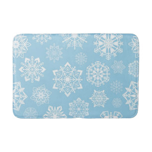 Snowflake pattern bath mat