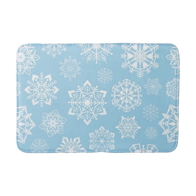 Snowflake pattern	 bath mat (Front)