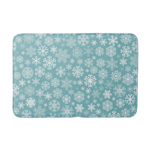 Snowflake pattern bath mat