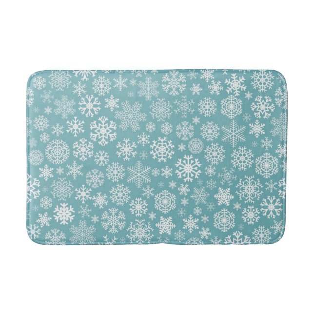 Snowflake pattern	 bath mat (Front)